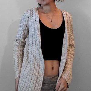 vintage knit cream cardigan